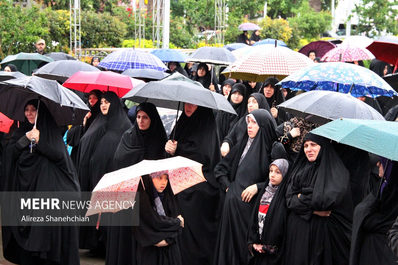 رشتوندان در فراق شهادت رییس جمهور و همراهانش به سوگ نشستند