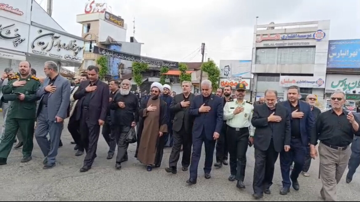 مراسم سینه زنی در فراق «شهید جمهور» و همراهانش در صومعه سرا