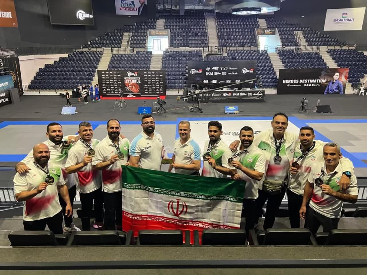 تیم ایران با کسب 9 مدال درمسابقات جوجیتسو اسلم ترکیه قهرمان شد