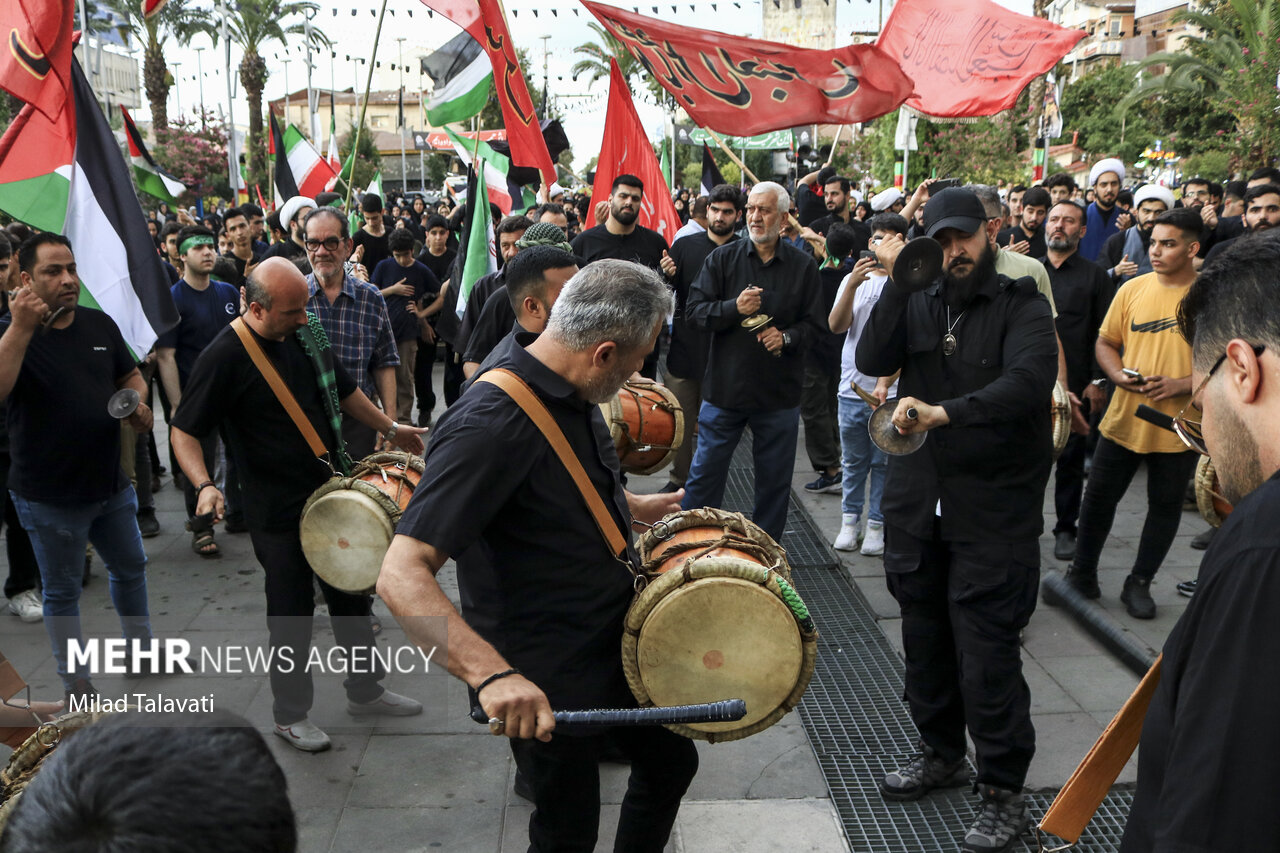 اجتماع عزاداری هیئت شباب الحسین در رشت