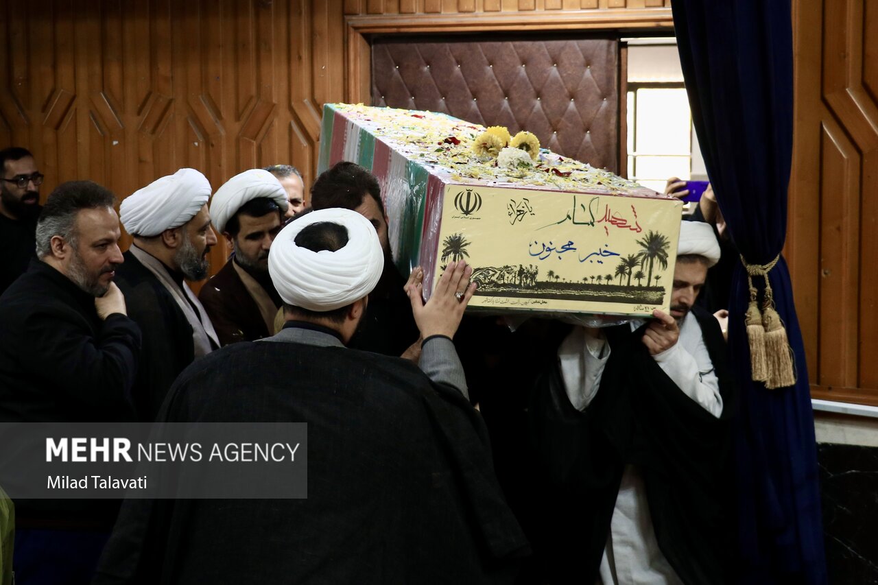 تشییع شهید گمنام در اداره کل تبلیغات اسلامی گیلان