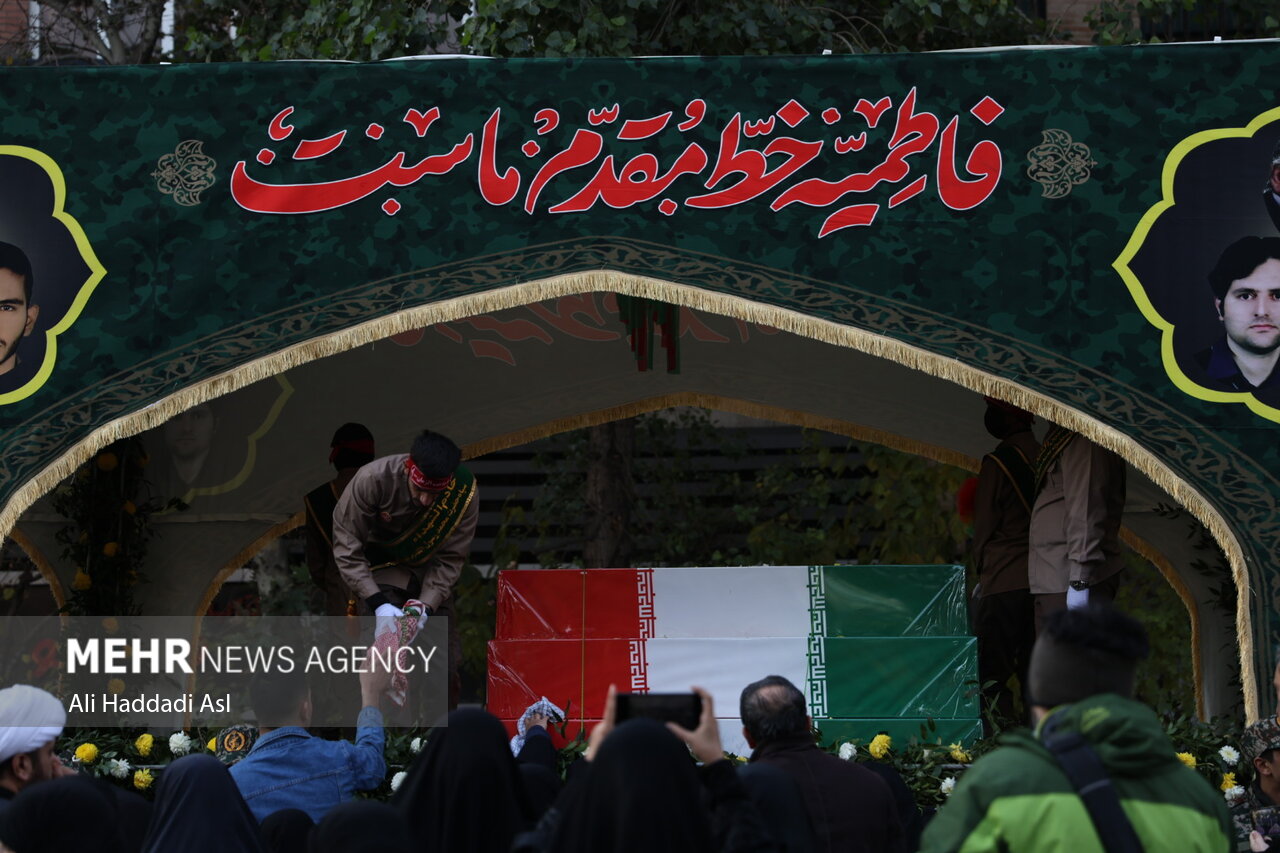 تشییع 7 شهید گمنام در ساری