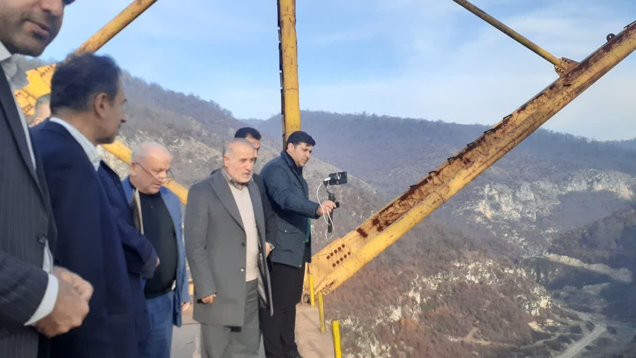 بازدید استاندار مازندران از پل زیر قوسی گلورد