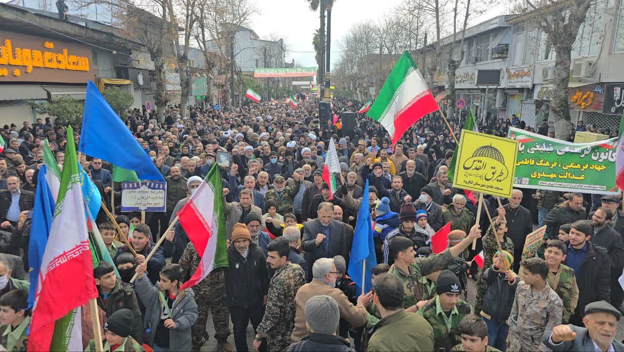 حماسه حضور لنگرودی ها در 22 بهمن تماشایی