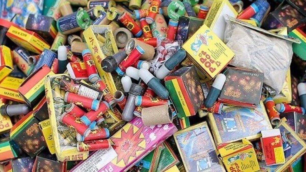 کشف 705 عدد انواع موادمحترقه غیرمجازخطرناک در بندرگز