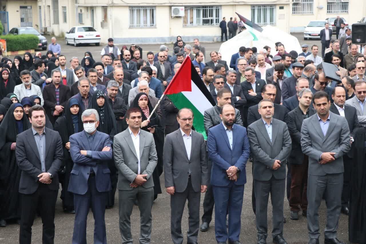 تجمع دانشگاهیان گیلان در حمایت از مردم غزه