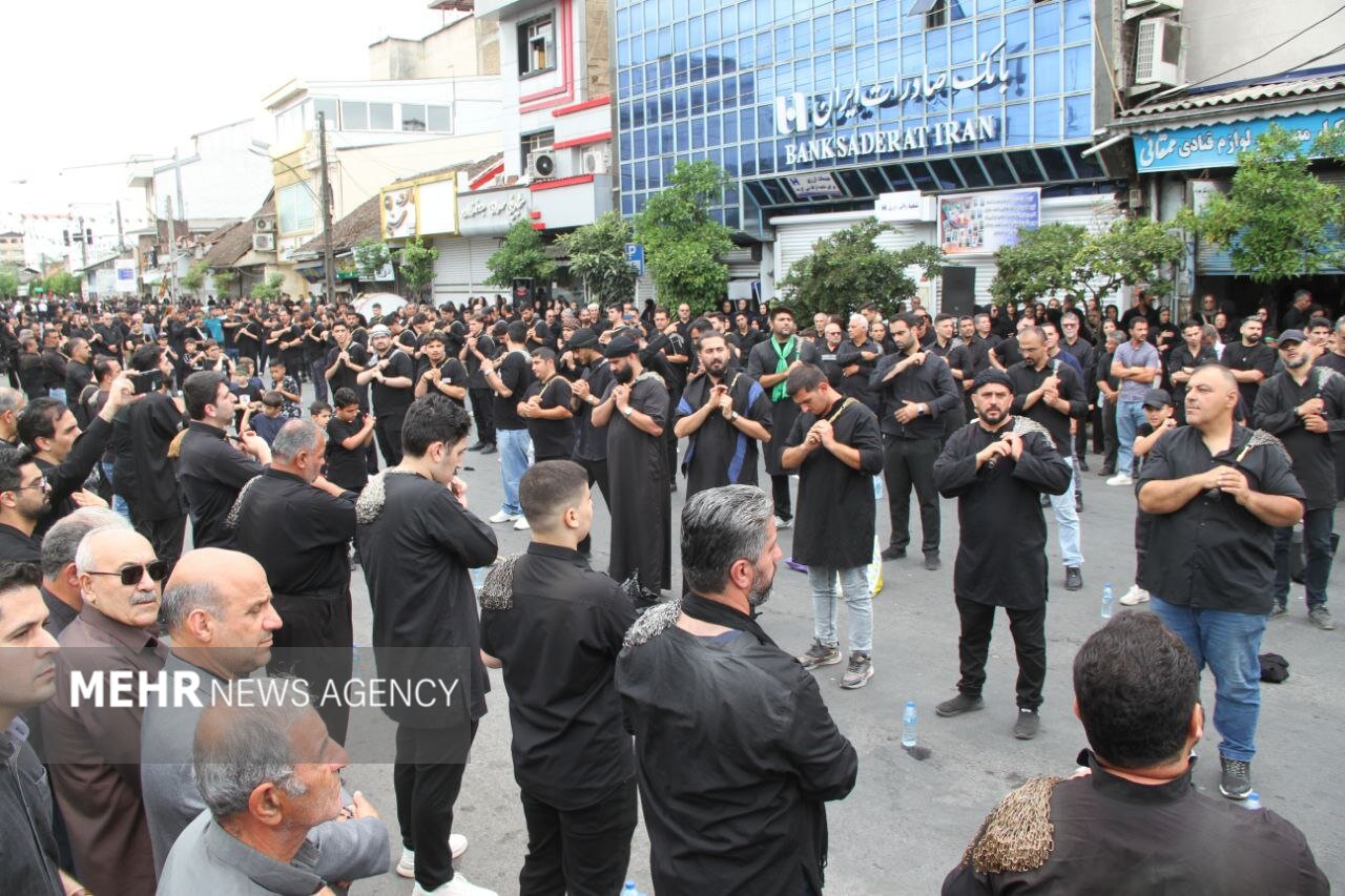 آیین عزاداری تاسوعای حسینی در بندر مرزی آستارا