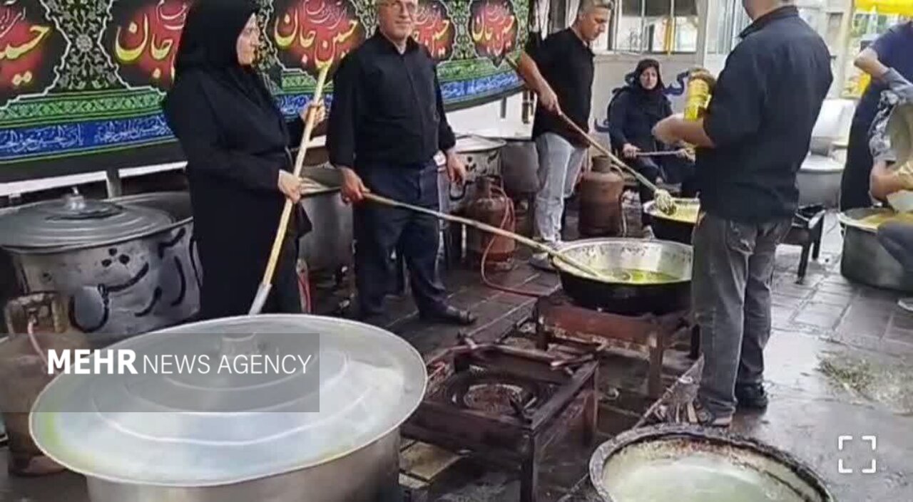 پخت 10 هزار پُرس غذای نذری همزمان با روز عاشورا در آستانه اشرفیه