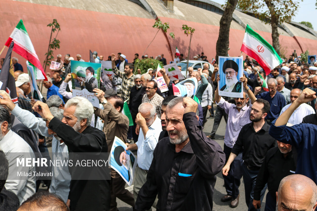 راهپیمایی «جمعه خشم و نصر» در رشت