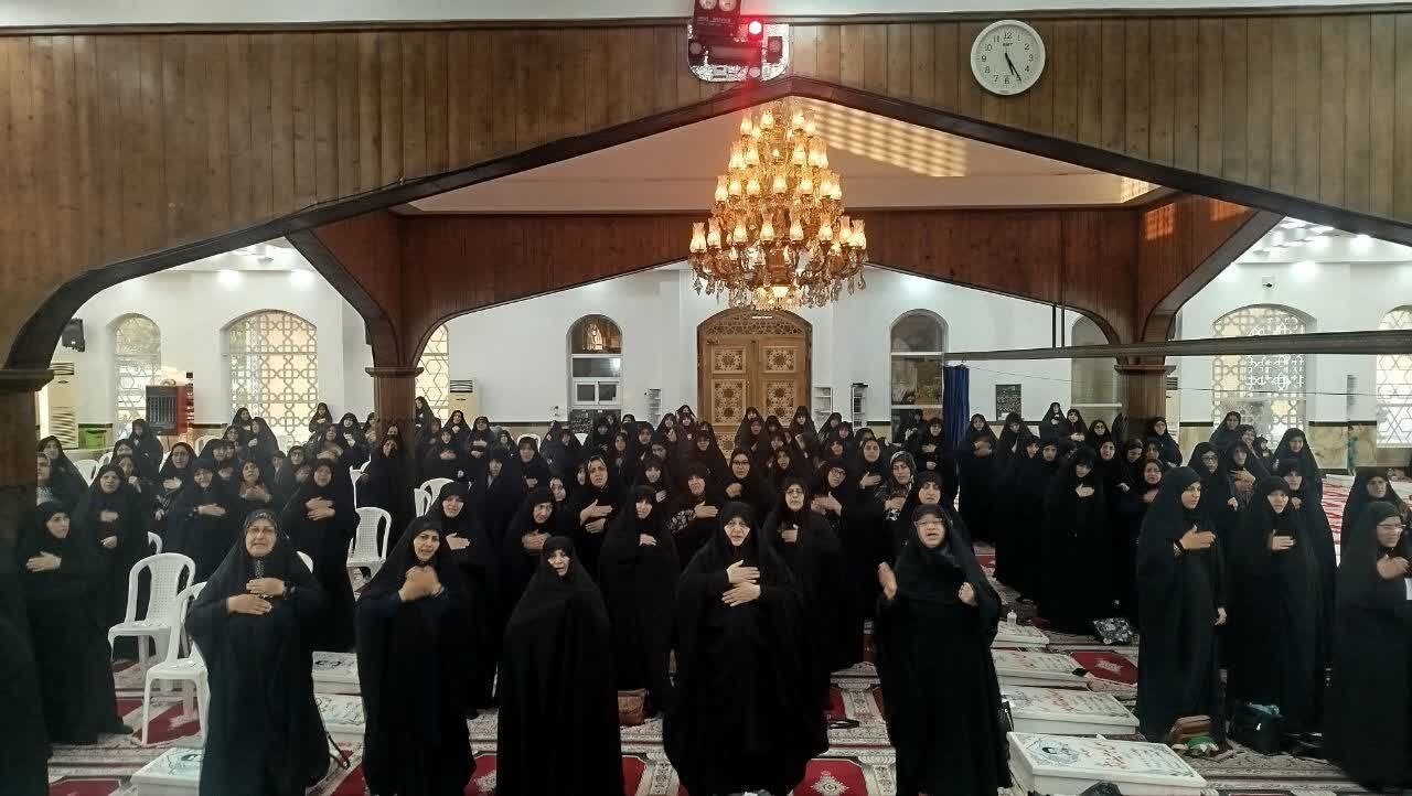 آیین عزاداری ماه صفر ویژه خواهران در آستانه اشرفیه