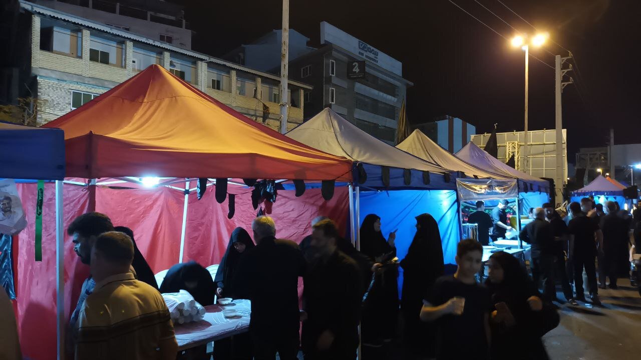 برپایی موکب به مناسبت شهادت امام هشتم شیعیان در بندر انزلی