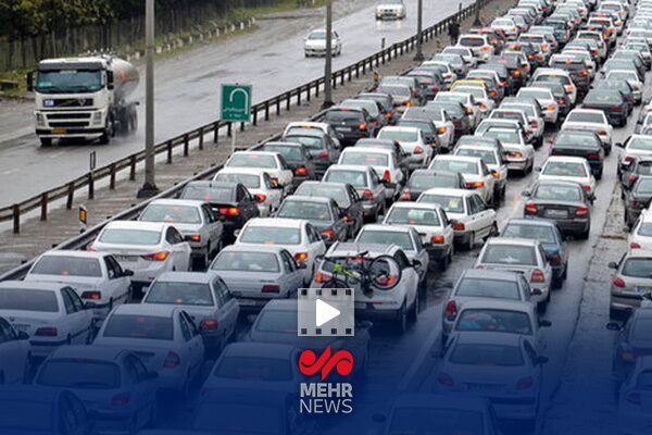 ترافیک سنگین در گردنه حیران آستارا