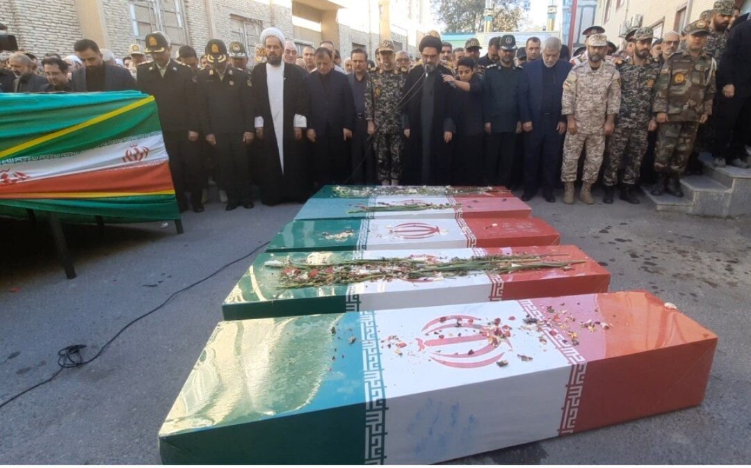 اقامه نماز بر پیکر شهدای خوش نام در گرگان