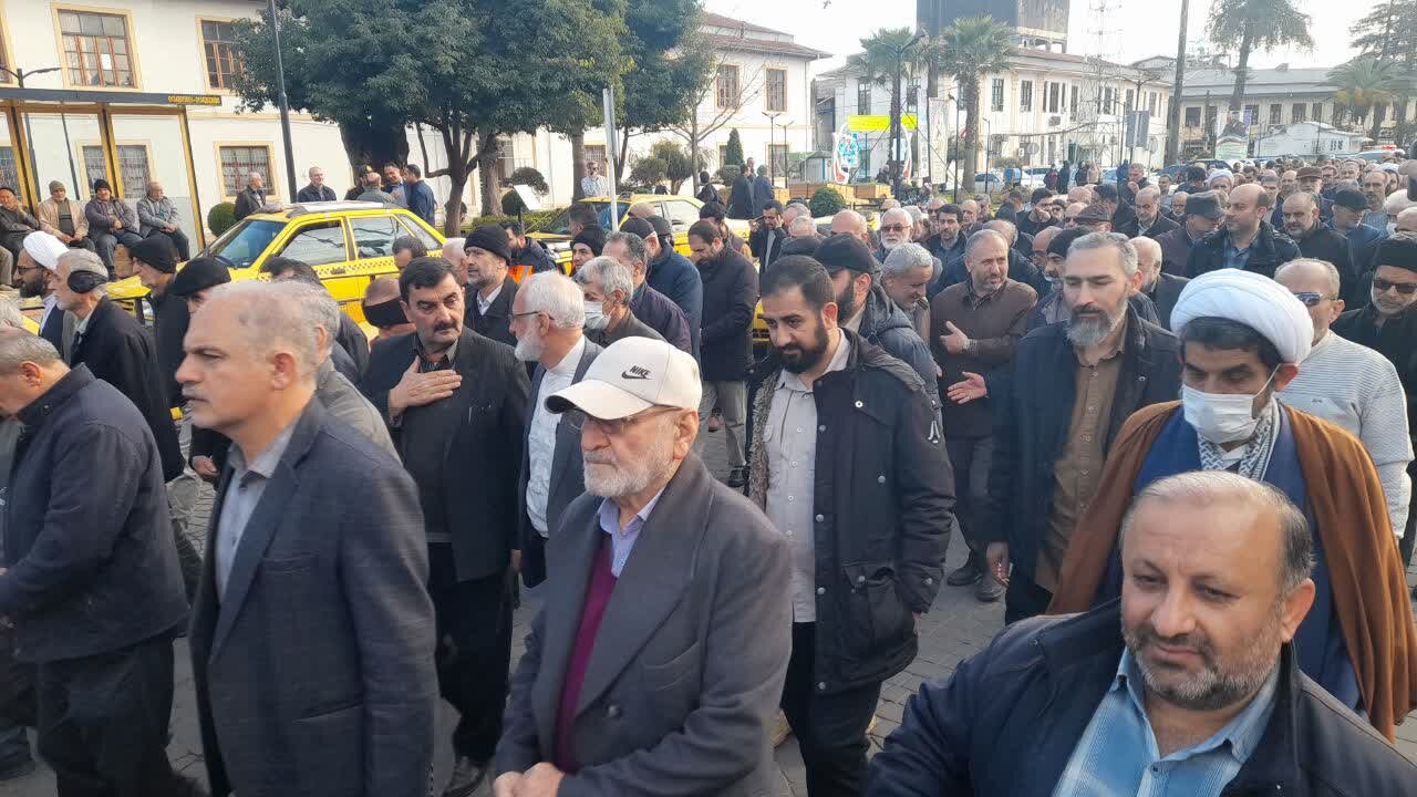 راهپیمایی مردم رودسر در سالروز حماسه 9 دی