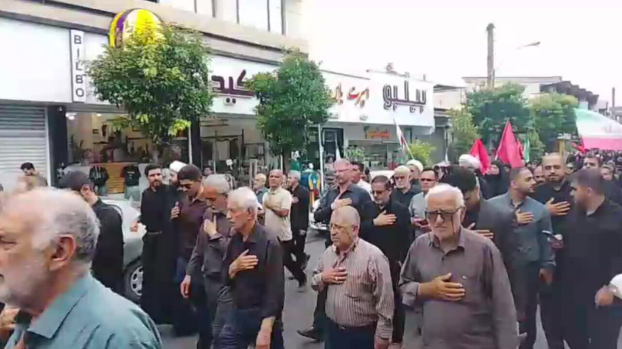 عزاداری سوگ رهبر شهید در غرب مازندران