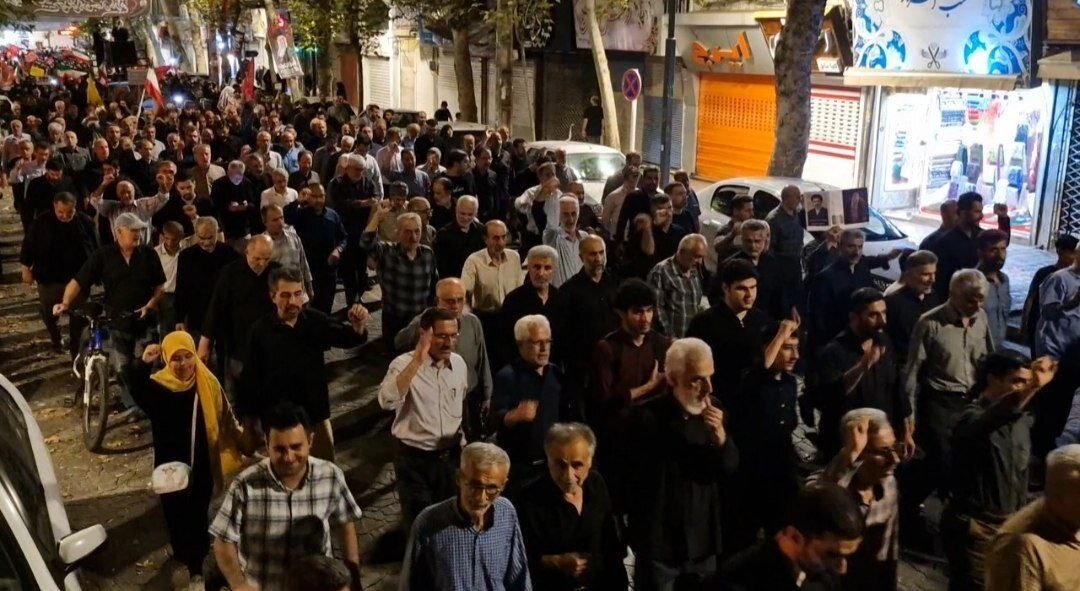 صد و سی و پنجمین راهپیمایی شبانه مردم لاهیجان در خیابان