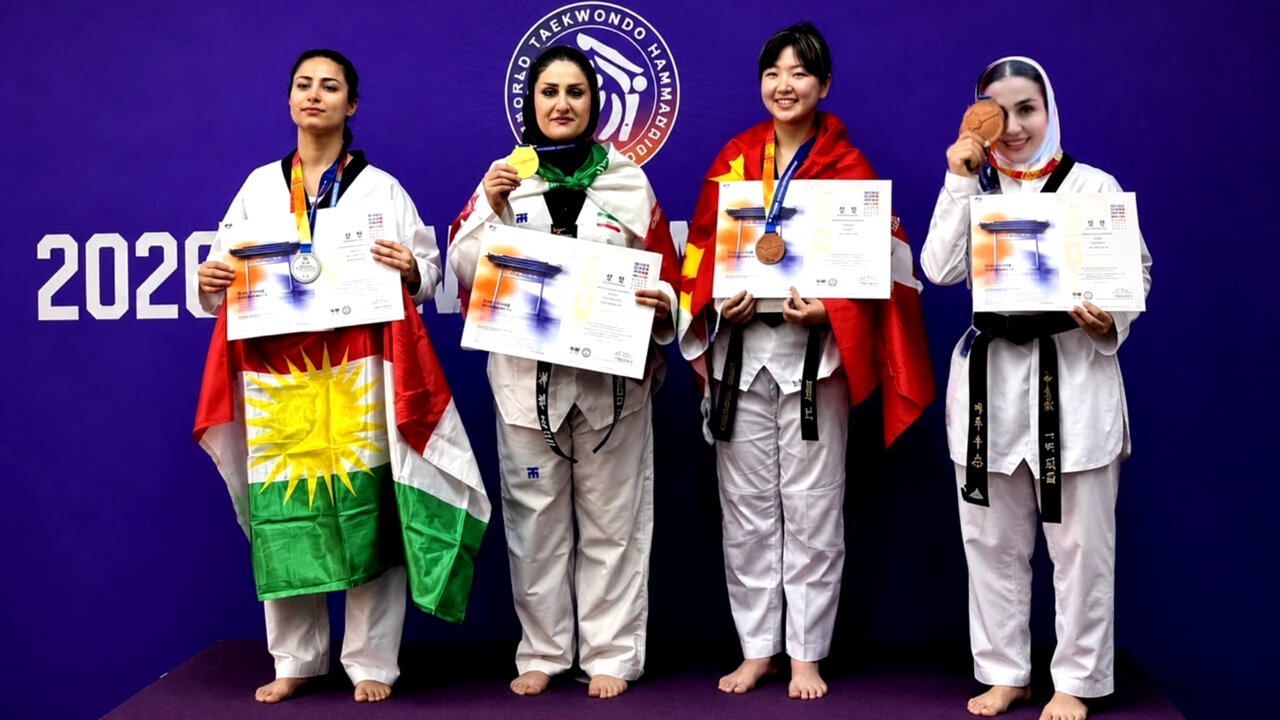 طلای مسابقات جهانی کره جنوبی بر گردن بانوی تکواندوکار گیلانی