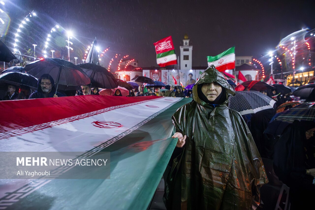 بارش شدید باران و رعد و برق در فومن